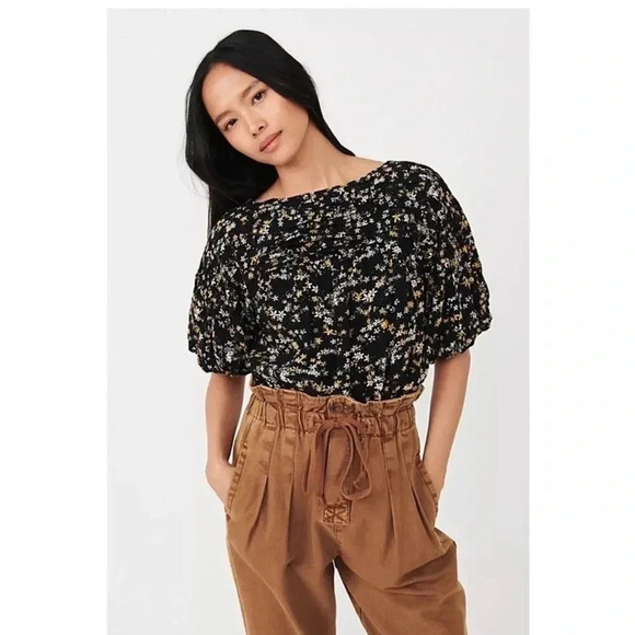 Free people black floral bodysuit - Picture 5 of 13